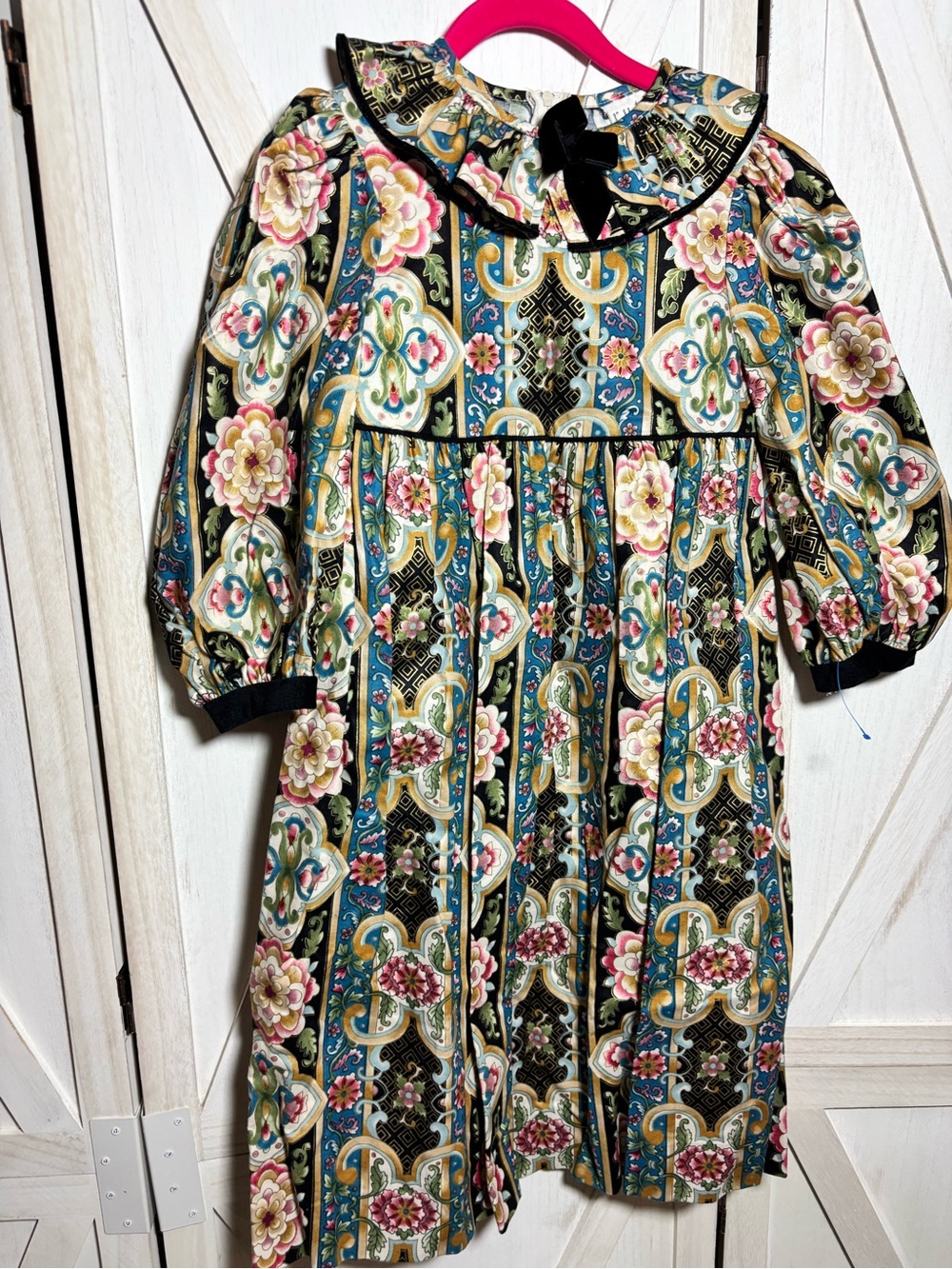 Vintage Ruth of Carolina Girls 6X Floral Dress 100% Cotton Made USA